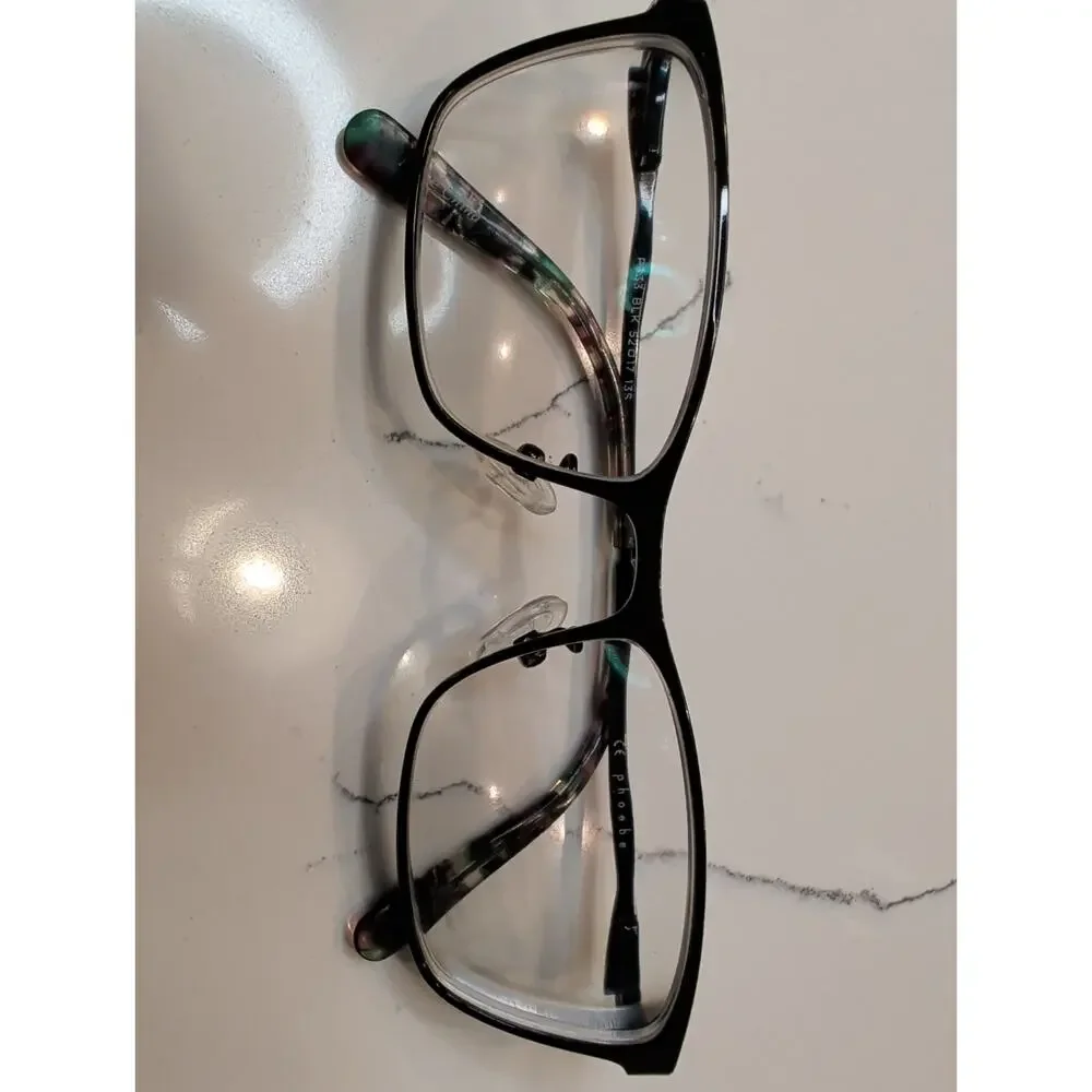 Phoebe Couture Eyeglasses Frame P268 Women's Black Tortoise Full Rim 52-16-135